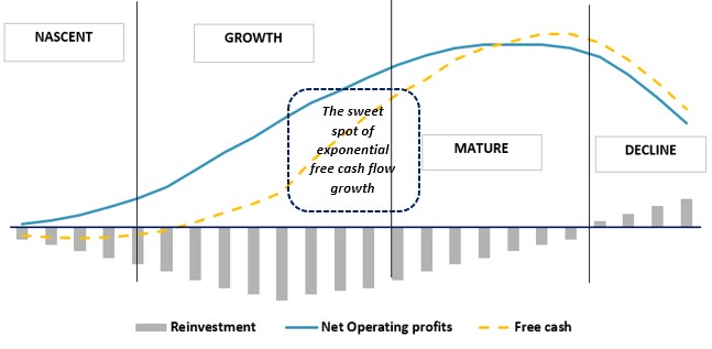 Cash-flow timeline showing an investment rising before a large deposit at the market peak, leaving TWR positive while the investor experiences a personal cash loss.